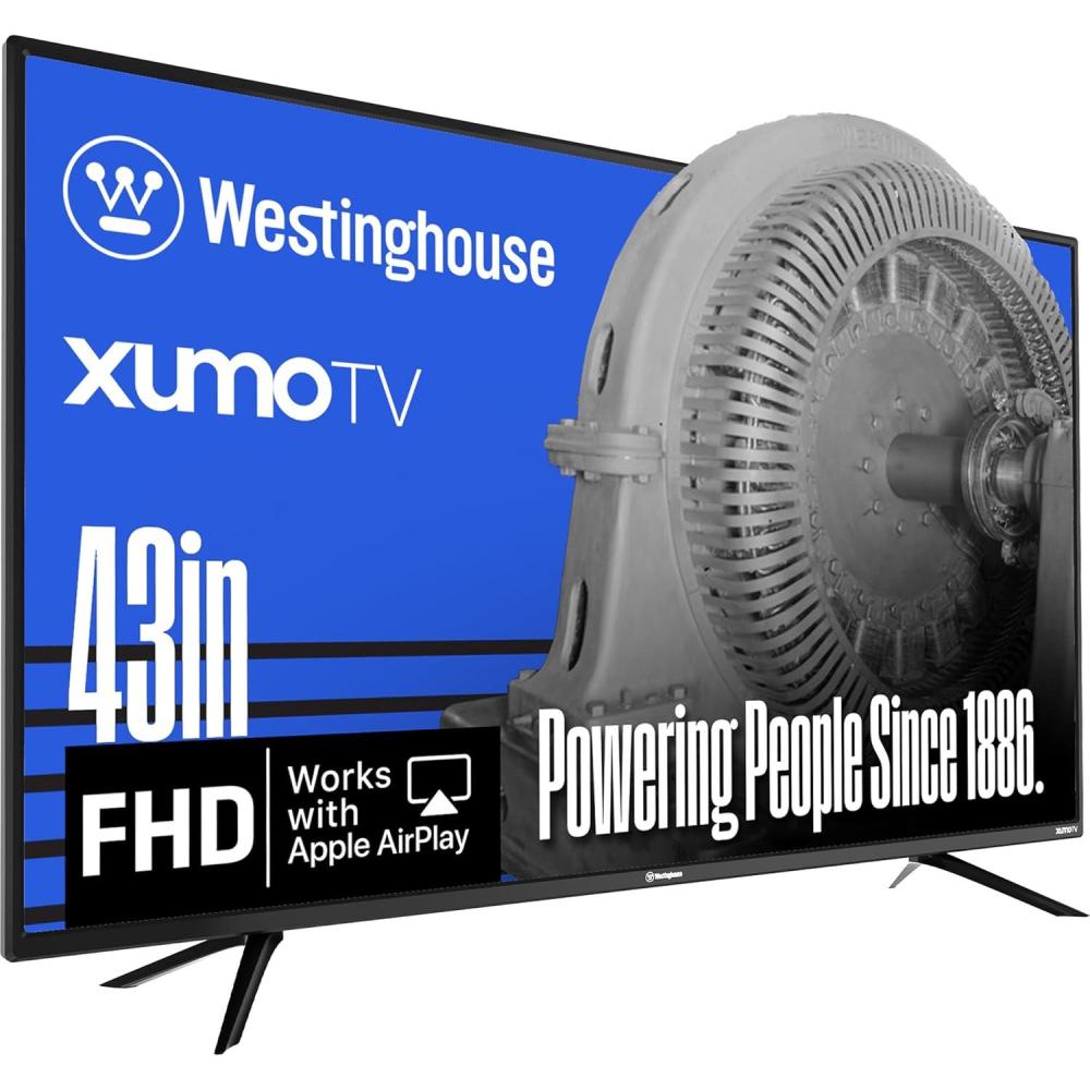 imageWestinghouse 24inch Smart TV HD Xumo TV with Voice Remote Flat Screen Television wDolby Atmos Bluetooth Apple AirPlay WiFi ampamp Mobile Connectivity43 Inch  FHD