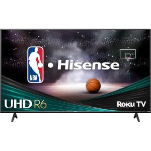 Hisense 65-Inch Class R6 Series 4K UHD Smart Roku TV with Alexa Compatibility, Dolby Vision HDR, DTS Studio Sound, Game Mode (65R6G),Black(43-Inch)