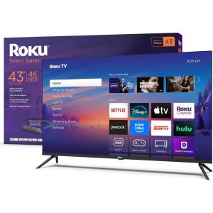 Roku Smart TV 2025 – 75-Inch Select Series, 4K HDR TV – RokuTV with Enhanced Voice Remote – Flat Screen LED Television with Wi-Fi for Streaming Live Local News, Sports, Family Entertainment(TV only)