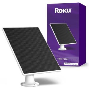 Roku Solar Panel USB-C 2025 for Roku Battery Camera and Battery Plus Only – IP65 Weather Resistant Solar Charger for Driveway, Backyard, & Porch with 360° Swivel Mount – Smart Home