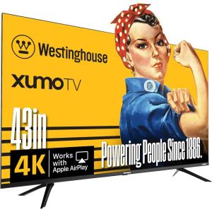 Westinghouse 24-inch Smart TV, HD Xumo TV with Voice Remote, Flat Screen Television w/Dolby Atmos, Bluetooth, Apple AirPlay, Wi-Fi & Mobile Connectivity(43 Inch – 4K)