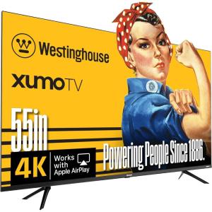 Westinghouse 24-inch Smart TV, HD Xumo TV with Voice Remote, Flat Screen Television w/Dolby Atmos, Bluetooth, Apple AirPlay, Wi-Fi & Mobile Connectivity(55 Inch – 4K)