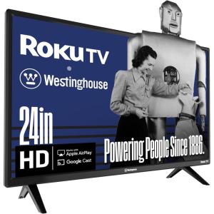 Westinghouse Roku TV – 32 Inch Smart TV, HD Television with Wi-Fi Connectivity and Mobile App, Flat Screen, Bluetooth, Compatible with Apple AirPlay, Alexa and Google Assistant(24 Inch)