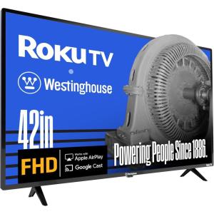 Westinghouse Roku TV – 42 Inch Smart TV, 1080P FHD Television with Wi-Fi Connectivity and Mobile App, Flat Screen, Bluetooth, Compatible with Apple AirPlay, Alexa and Google Assistant(42 Inch)