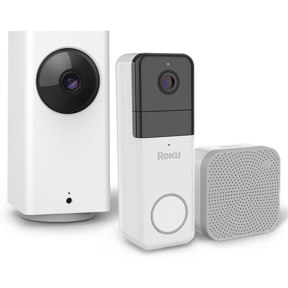 imageRoku Indoor Camera 360 ampamp Smart Home Wireless Video Doorbell Bundle