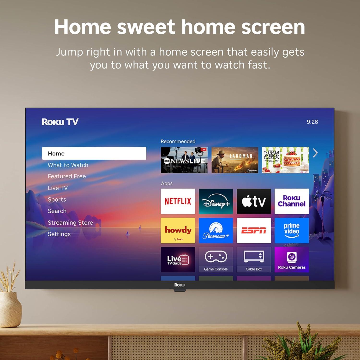 image:imageRoku Smart TV 2026 32Inch Select Series 720p HD TV RokuTV with Voice Remote Flat Screen LED Television with WiFi for Streaming Live Local News Sports amp Movies Bluetooth Headphone Mode32