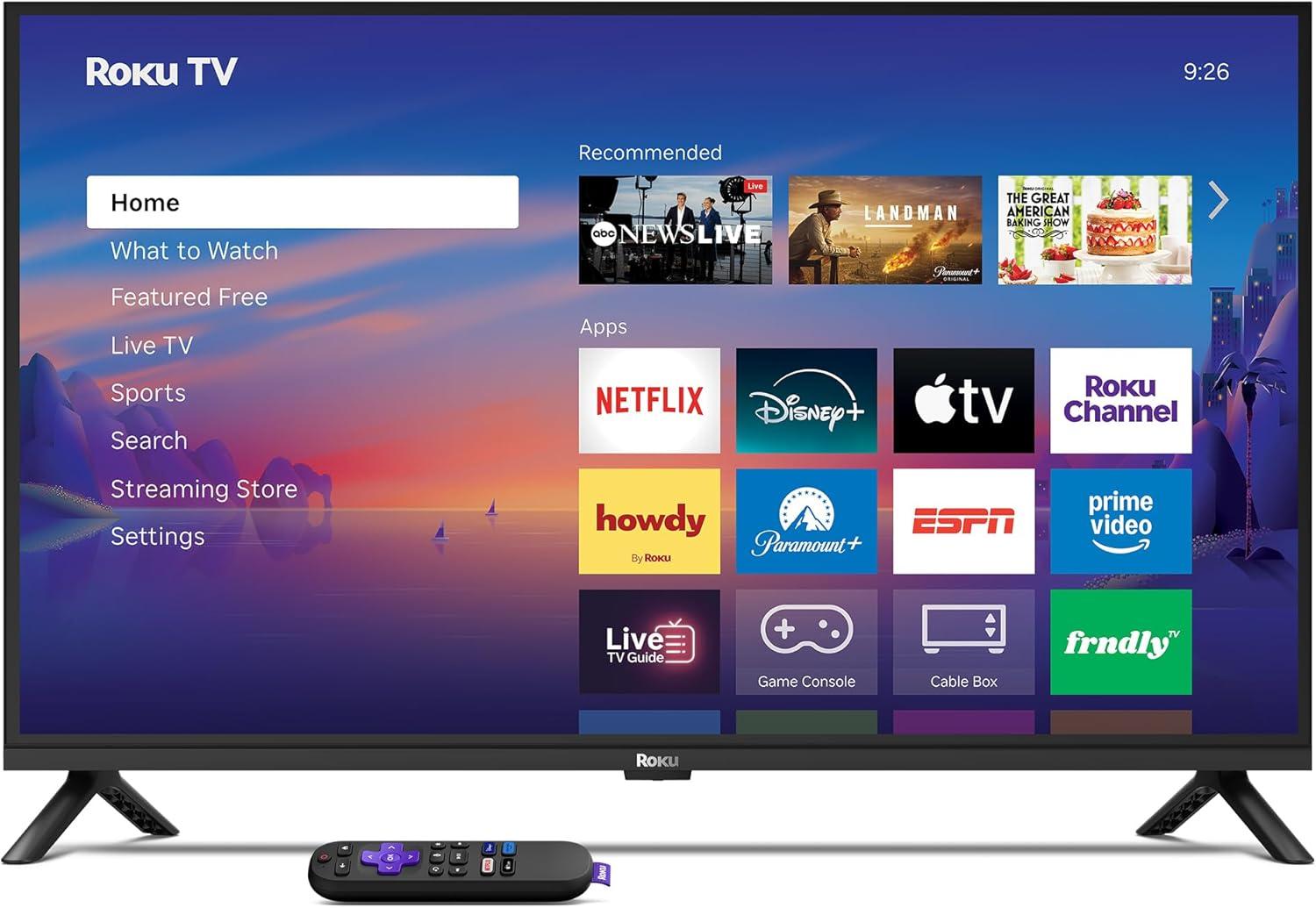 image:imageRoku Smart TV 2026 32Inch Select Series 1080p Full HD TV Roku TV with Voice Remote Flat Screen LED Television with WiFi for Streaming Live Local News Sports amp Movies Bluetooth Headphone Mode32