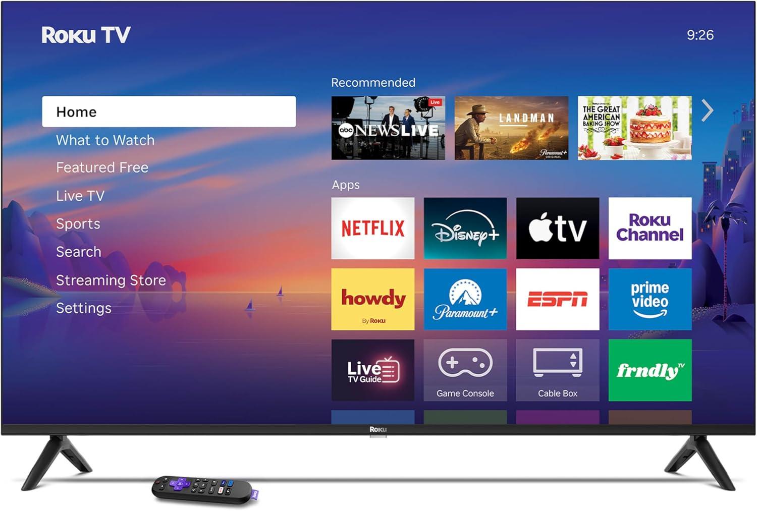 image:imageRoku Smart TV 2026 75Inch Select Series 4K QLED TV Roku TV with Voice Remote Flat Screen QLED Television with WiFi for Streaming Live Local News Sports amp Movies Bluetooth Headphone Mode4K QLED