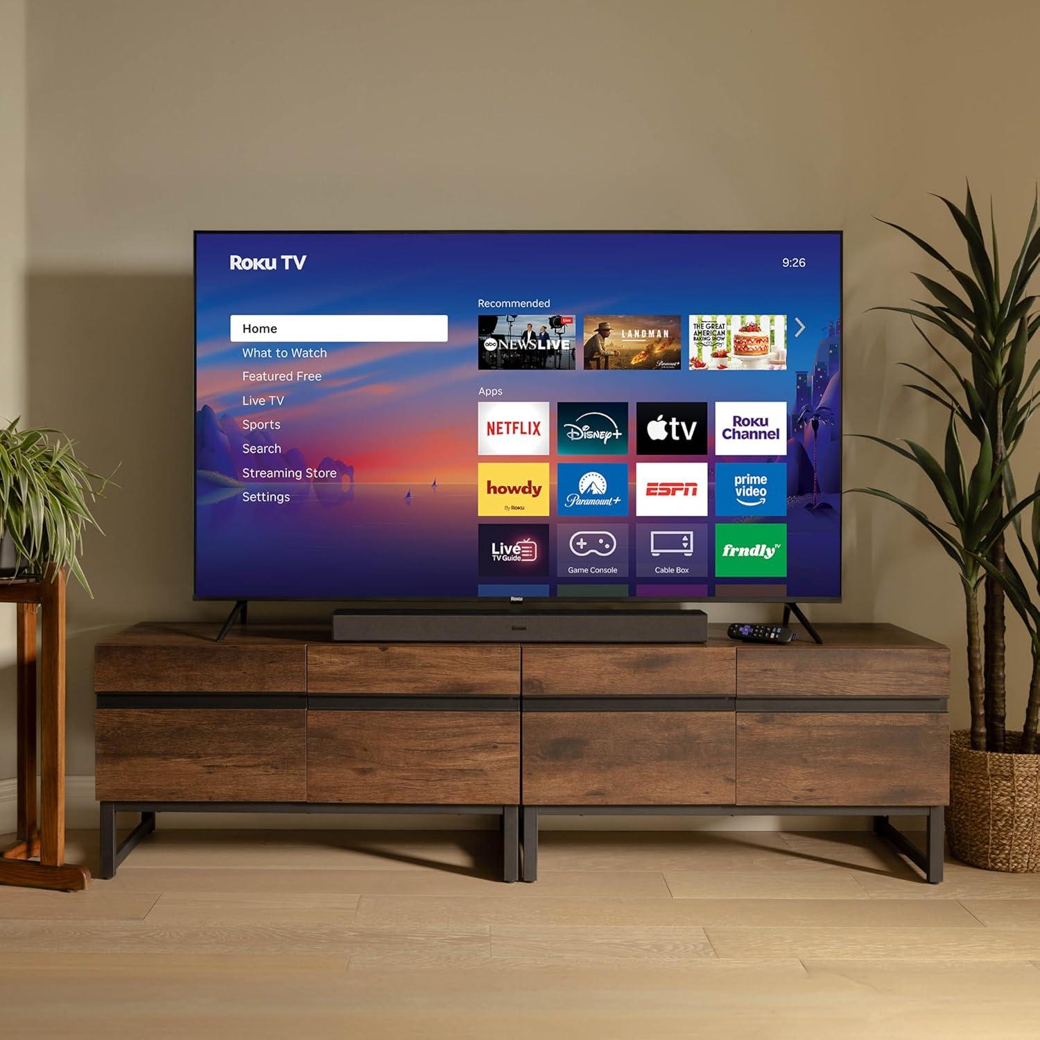 image:imageRoku Smart TV 2026 75Inch Select Series 4K QLED TV Roku TV with Voice Remote Flat Screen QLED Television with WiFi for Streaming Live Local News Sports amp Movies Bluetooth Headphone Mode4K QLED