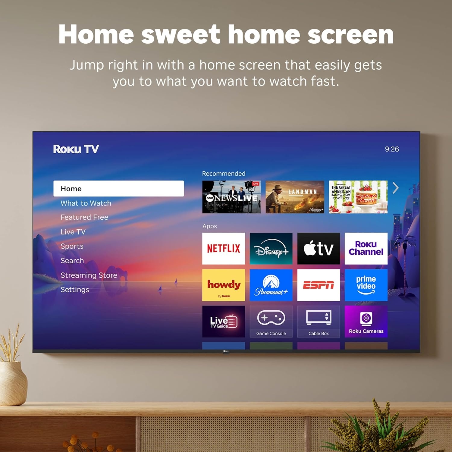 image:imageRoku Smart TV 2026 85Inch Select Series 4K QLED TV Roku TV with Voice Remote Flat Screen QLED Television with WiFi for Streaming Live Local News Sports amp Movies Bluetooth Headphone Mode4K