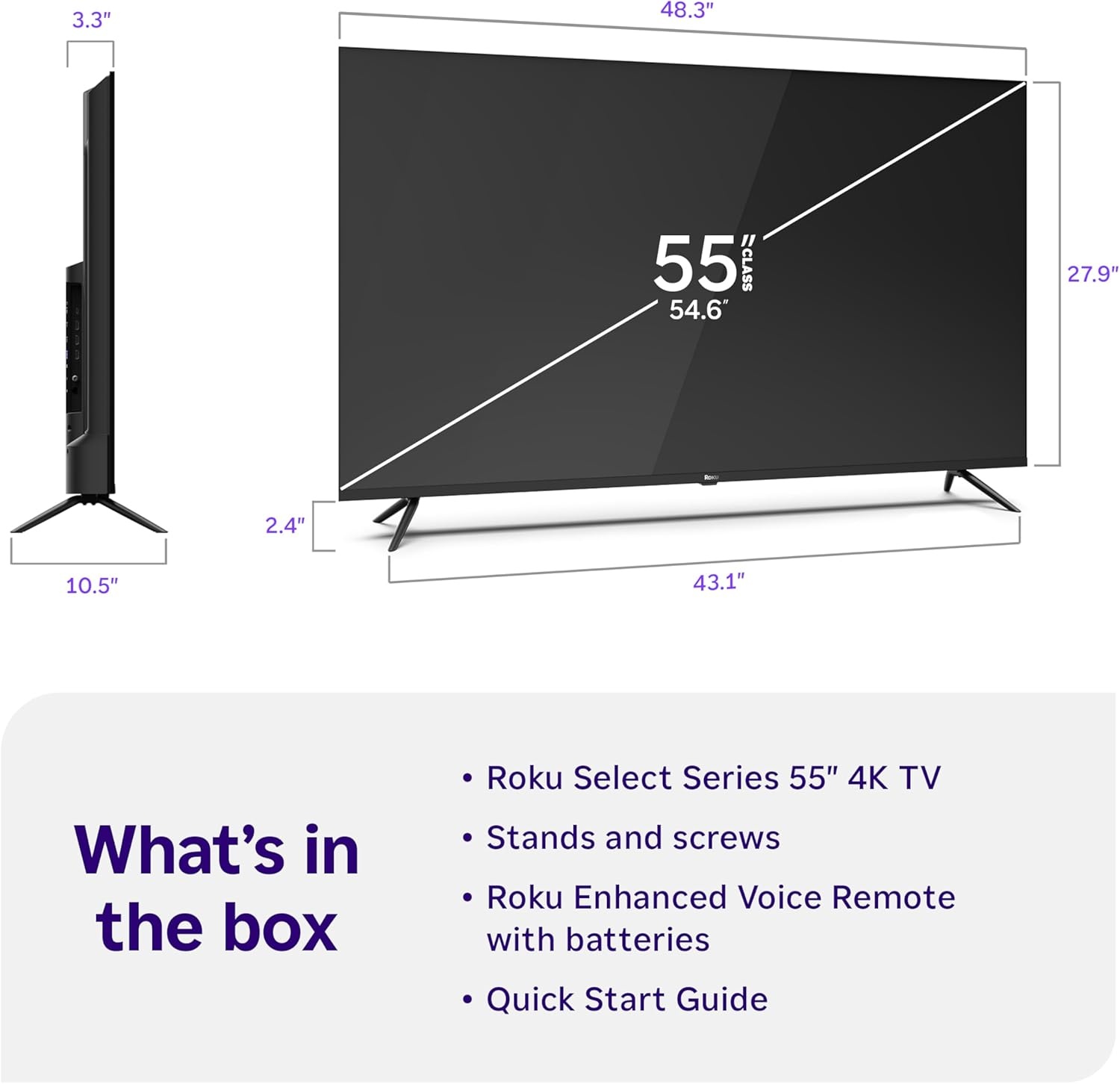 image:imageRoku Smart TV 2026 85Inch Select Series 4K QLED TV Roku TV with Voice Remote Flat Screen QLED Television with WiFi for Streaming Live Local News Sports amp Movies Bluetooth Headphone Mode4K